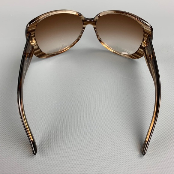 Gucci brown and beige acetate glitter sunglasses - Picture 7 of 9